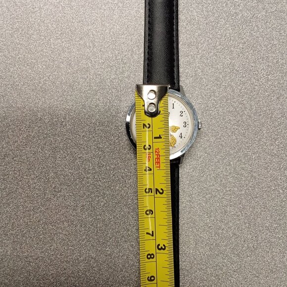 Timex Mickey Mouse Watch With Black Leather Strap & Silver Case - Picture 5 of 7